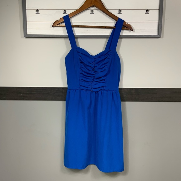 LOVE REIGN royal blue strap dress ruched bodice - Picture 13 of 13
